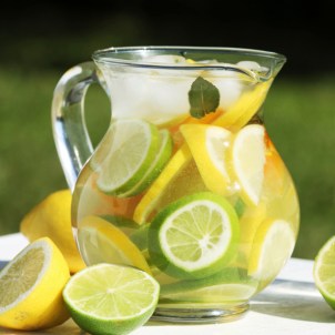 Lemon infused water